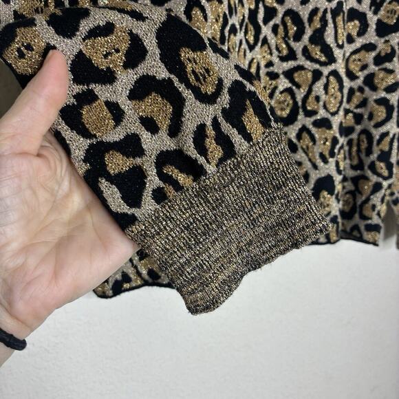 Marella Metallic Threaded Cheetah Sweater - Picture 5 of 8
